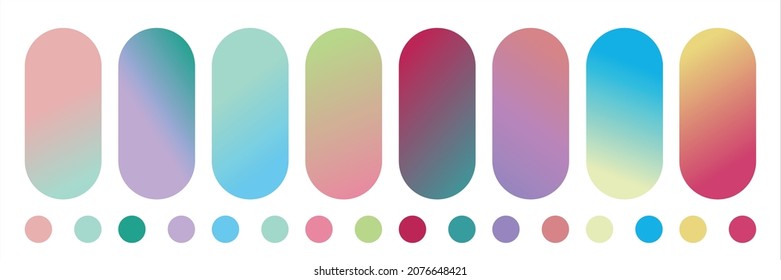 fancy gradient. Collection of colorful smooth gradient background for graphic design. Vector illustration
