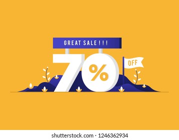 Fancy Great Sale Vector Illustration 