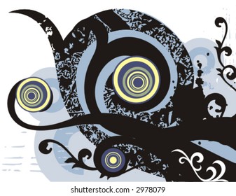 Fancy grunge background. Check my portfolio for more of this series as well as thousands of other great vector items.