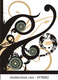 Fancy grunge background. Check my portfolio for more of this series as well as thousands of other great vector items.