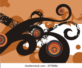 Fancy grunge background. Check my portfolio for more of this series as well as thousands of other great vector items.