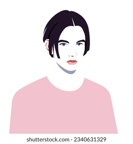 Fancy guy student. A portrait of a stylish teenager. Fashion model. The avatar for social media. Vector illustration in flat style.