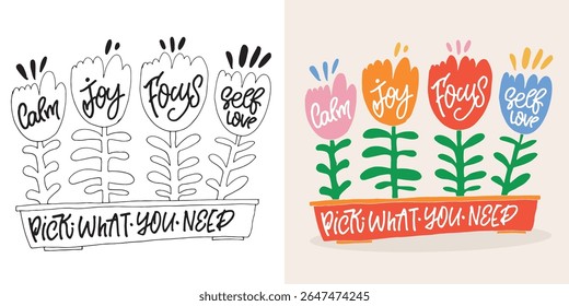 Uma citação de letras de rabiscar desenhada à mão. Cartas para design de camiseta, impressão de caneca, impressão de saco, moda de roupas. 100% de imagem vetorial desenhada à mão.
