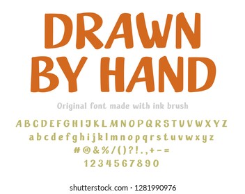 Fancy hand-drawn font isolated vector letter set