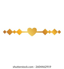 Fancy Heart Decorative Divider for Invitations