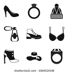 Fancy icons set. Simple set of 9 fancy vector icons for web isolated on white background