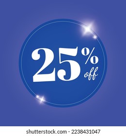 Fancy Lavander and White vector art for retail wholesale promotion clearance sale twenty-five twenty five percentage off discount shop store shopping mall 25% 25 %