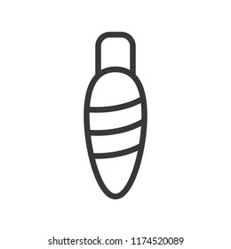 fancy Led light bulb, Merry Christmas theme set 1, outline editable stroke pixel perfect icon