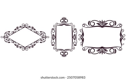 Fancy line Page Border, pattern elements Deco Frame, rectangle,
symmetry set of Frames, white angle, text, rectangle png
Square Text, Vintage ornament frame retro style divider. 
Elegant vintage frame