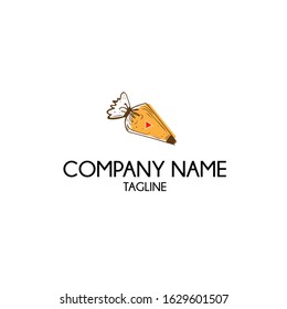 Fancy logo with cake maker design elements. Can be used for bakery companies.