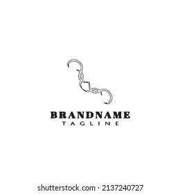 fancy logo cartoon icon design template black modern vector illustration