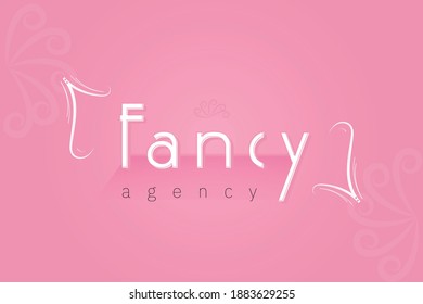 Diseño con un logotipo brillante con un fondo rosa, perfecto para su diseño