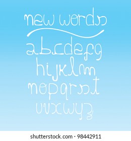 Fancy lowercase vector letter set