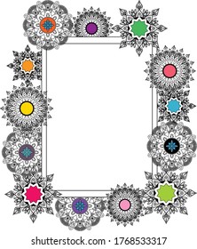 Fancy mandala paper frame.
suitable for decoration, collection, photos, invitations, weddings etc.
