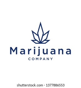 Fancy marijuana symbol, clean and modern
