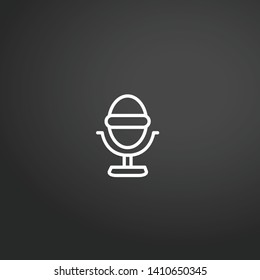 Fancy Microphone vector icon. Fancy Microphone concept stroke symbol design. Thin graphic elements vector illustration, outline pattern for your web site design, logo, UI. EPS 10.