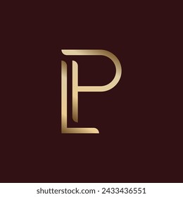 Fancy monogram letter L and P. Great for modern business logo