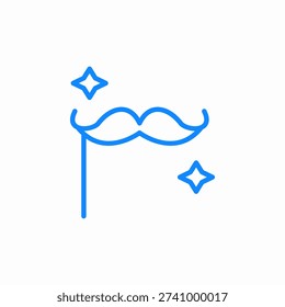 fancy mustache icon sign vector