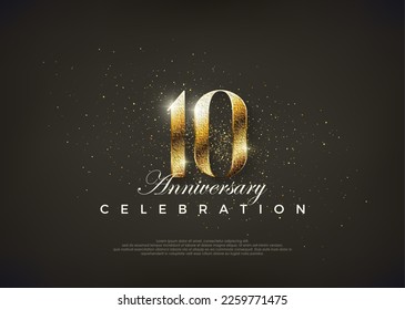 Fancy number 10th to celebrate 17th birthday. Premium vector for poster, banner, celebration greeting.