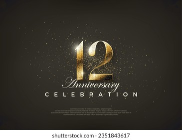 El número 12 para celebrar el 17 cumpleaños. Vector premium para afiches, banner, saludo de celebración.