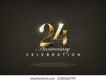 Fancy number 24th to celebrate 24th birthday. Premium vector for poster, banner, celebration greeting.