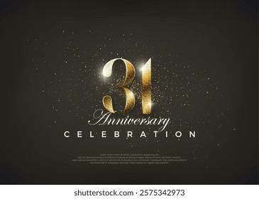 Fancy number 31st to celebrate 31st birthday. Premium vector for poster, banner, celebration greeting.