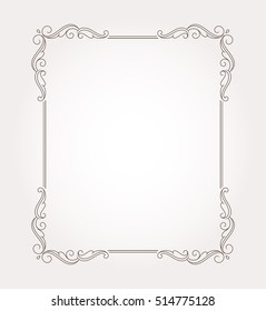 
Fancy Page Decoration. Decorative Frame Border. Vector Illustration