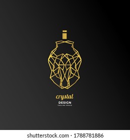 fancy parfume logo with gold colored lines