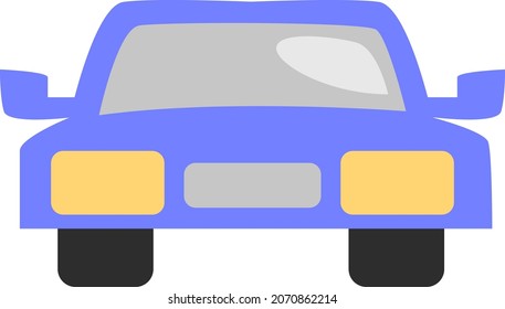 Fancy Purple Car, Illustration, Vector, On A White Background.