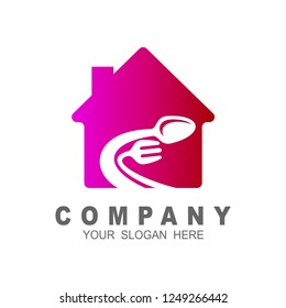 Fancy restaurant logo with a simple look, spoon and fork