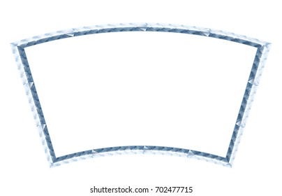 Fancy shaped gorgeous blue diamond texture ornament, decorative frame, decorative ruling, background, vector data