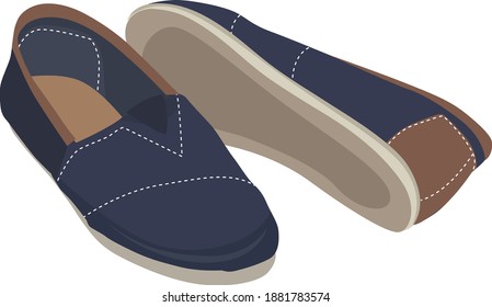 Fancy Schuhe , Illustration, Vektorgrafik auf weißem Hintergrund.