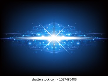 Fancy solar flare set, Technology abstract and futuristic concept, Vector illustration background.