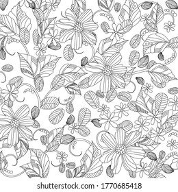 fancy spring ornament for your coloring book