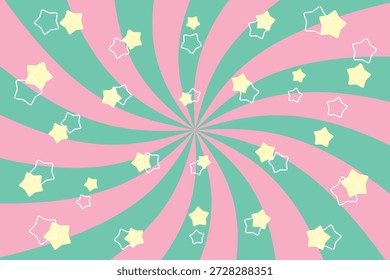 Fancy Star Sunburst Hintergrund grün rosa
