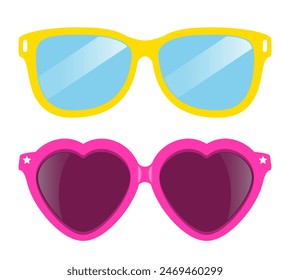 Gafas de sol de lujo Vector de dibujos animados aislados sobre fondo blanco