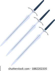 Fancy swords, illustration, vector on white background