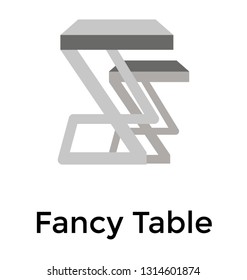 Fancy table flat icon design 