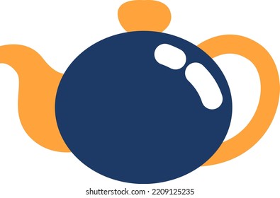Tetera de moda, ilustración, vector sobre fondo blanco.
