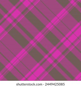 Fancy textile vector tartan, tape seamless plaid texture. Professional background check fabric pattern in pastel and pink color.