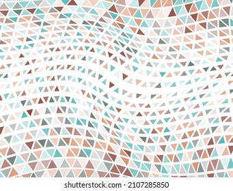 Fancy triangles halftone design. Fade triangular structure banner backdrop. Stylish triangles halftone graphics.