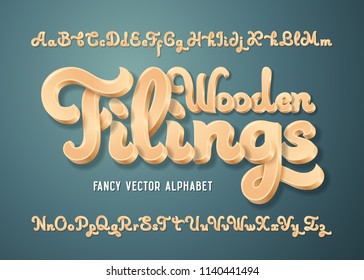 Fancy vector alphabet set with nice layered 3d effect