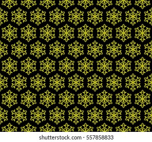 fancy vector geometric background. Floral ornament. black, yellow color. for invitation, wedding, wallpaper