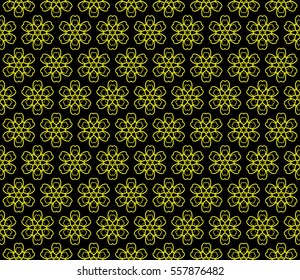fancy vector geometric background. Floral ornament. black, yellow color. for invitation, wedding, wallpaper
