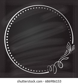 Fancy vintage frame on the chalk background for your design.