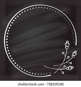 Fancy vintage frame on the chalk background for your design.