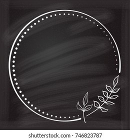 Fancy vintage frame on the chalk background for your design.