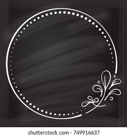 Fancy vintage frame on the chalk background for your design.