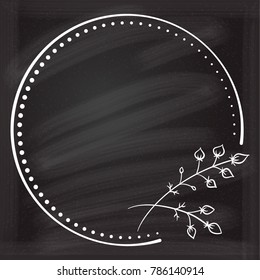 Fancy vintage frame on the chalkbord background