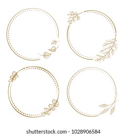 Fancy vintage frames collection on a chalk background
